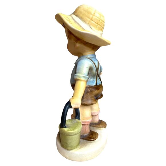 Arnart 3008H The Fishing Boy Figurine 5.5" Vintage Ceramic Home Decor - Picture 4 of 7